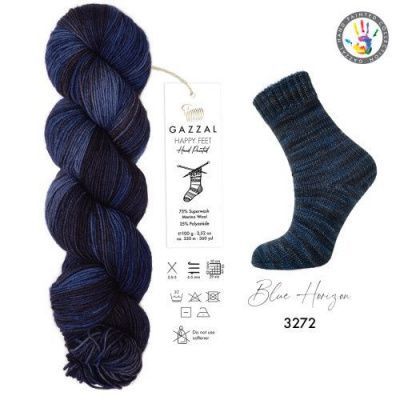 Gazzal Happy feet (3272) 75% меринос супервош, 25% полиамид 100 г/330 м